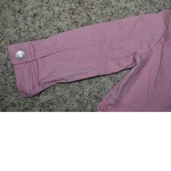 *Jean Jacket RUE 21 Small Pink Button Up Collared Long Sleeve Denim Girls - Picture 5 of 5